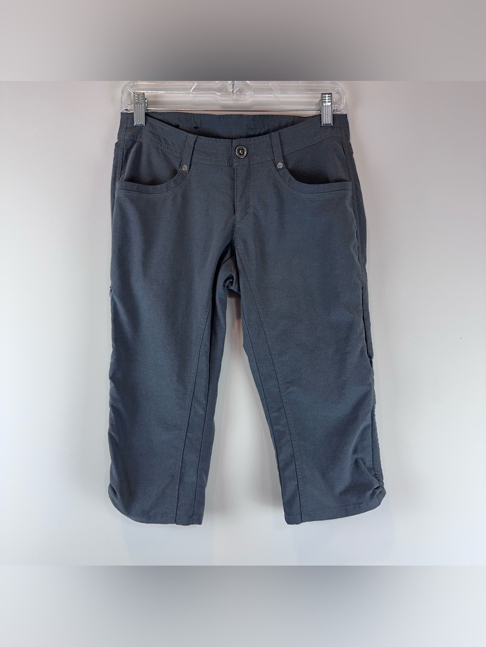 Kuhl Gray Trekr Kapri Capri Outdoor Hiking Performance Adjustable Pants Size 2